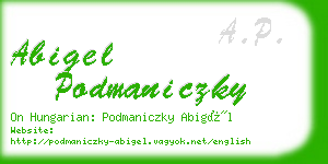 abigel podmaniczky business card